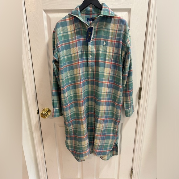 NWT POLO RALPH LAUREN Check Print Shirt Dress size 6 - Picture 7 of 12